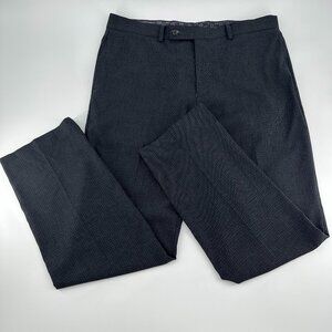 Lauren Ralph Lauren Mens Charcoal Gray Subtle Plaid Dress Pants Size 34 x 30